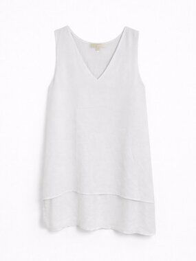 Michael Kors Sleeveless Black V-Neck Layered Blouse Size Medium